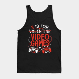 Video Games Valentines Day Men Boy Kids Gamer Tank Top